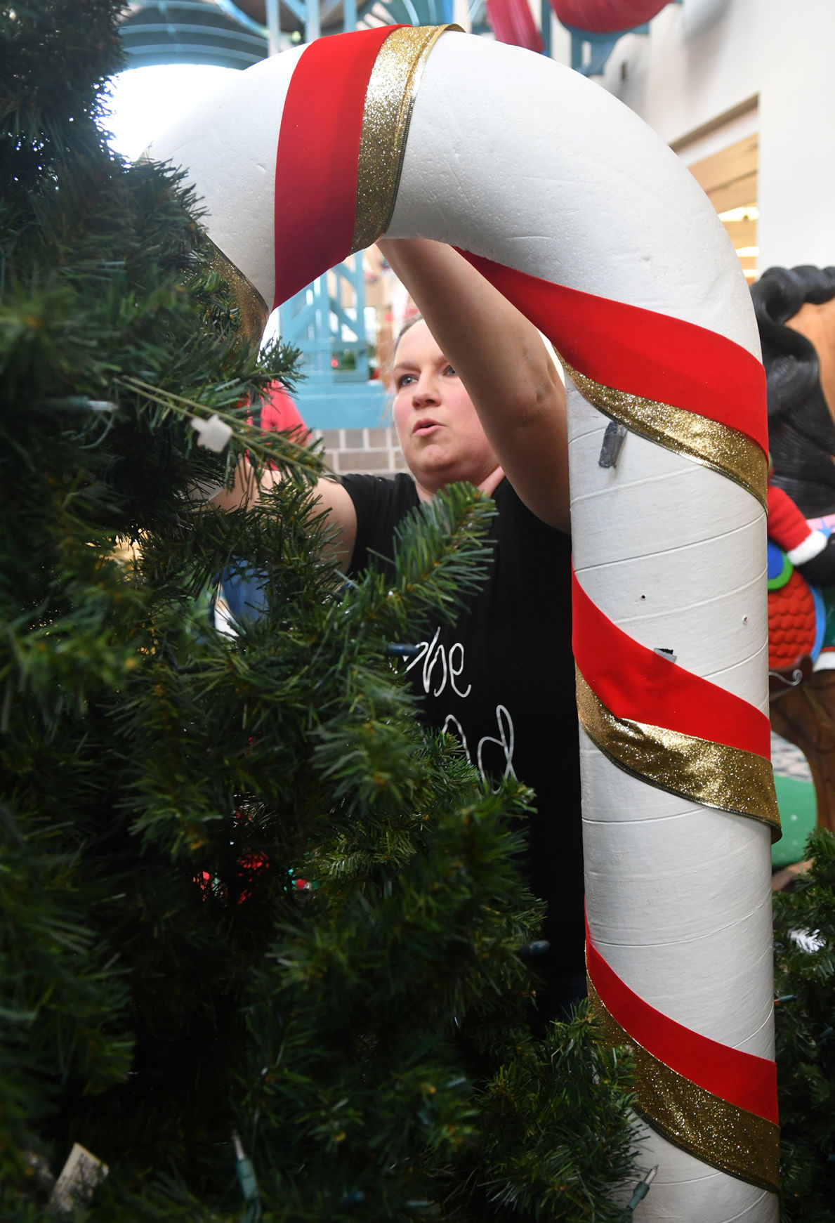 Festival of Trees setting up at the RiverCenter